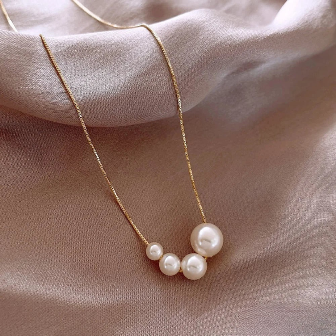 Handmade Gold-plated Pearl Necklace