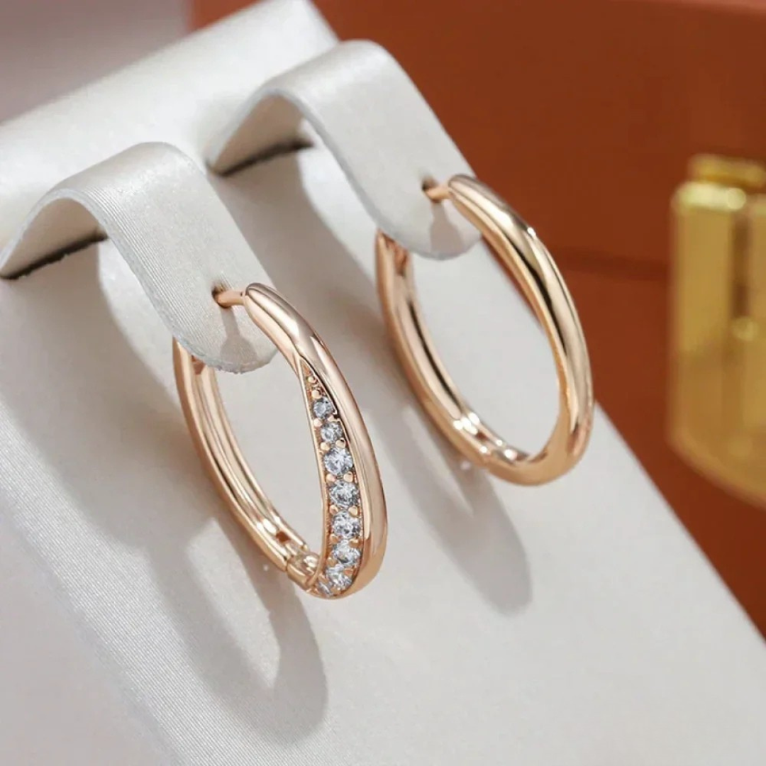 Shiny Gold-plated Earrings
