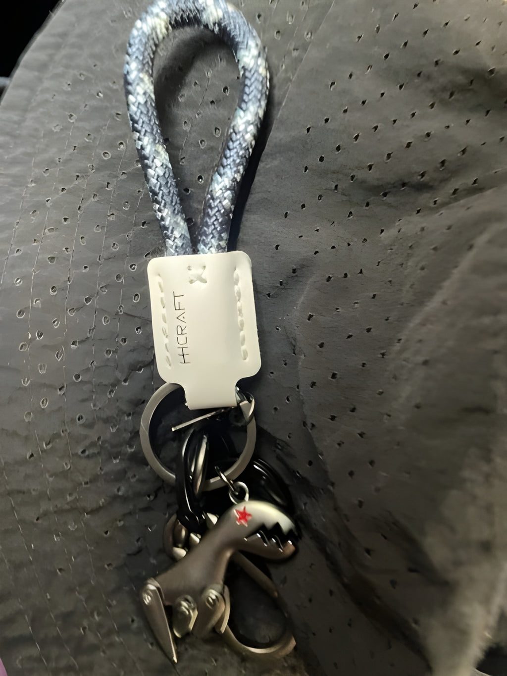 REX™ |  Aluminum Alloy Dinosaur Charm Paired with a Hand-woven Bracelet