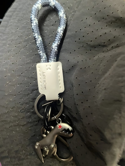 REX™ |  Aluminum Alloy Dinosaur Charm Paired with a Hand-woven Bracelet