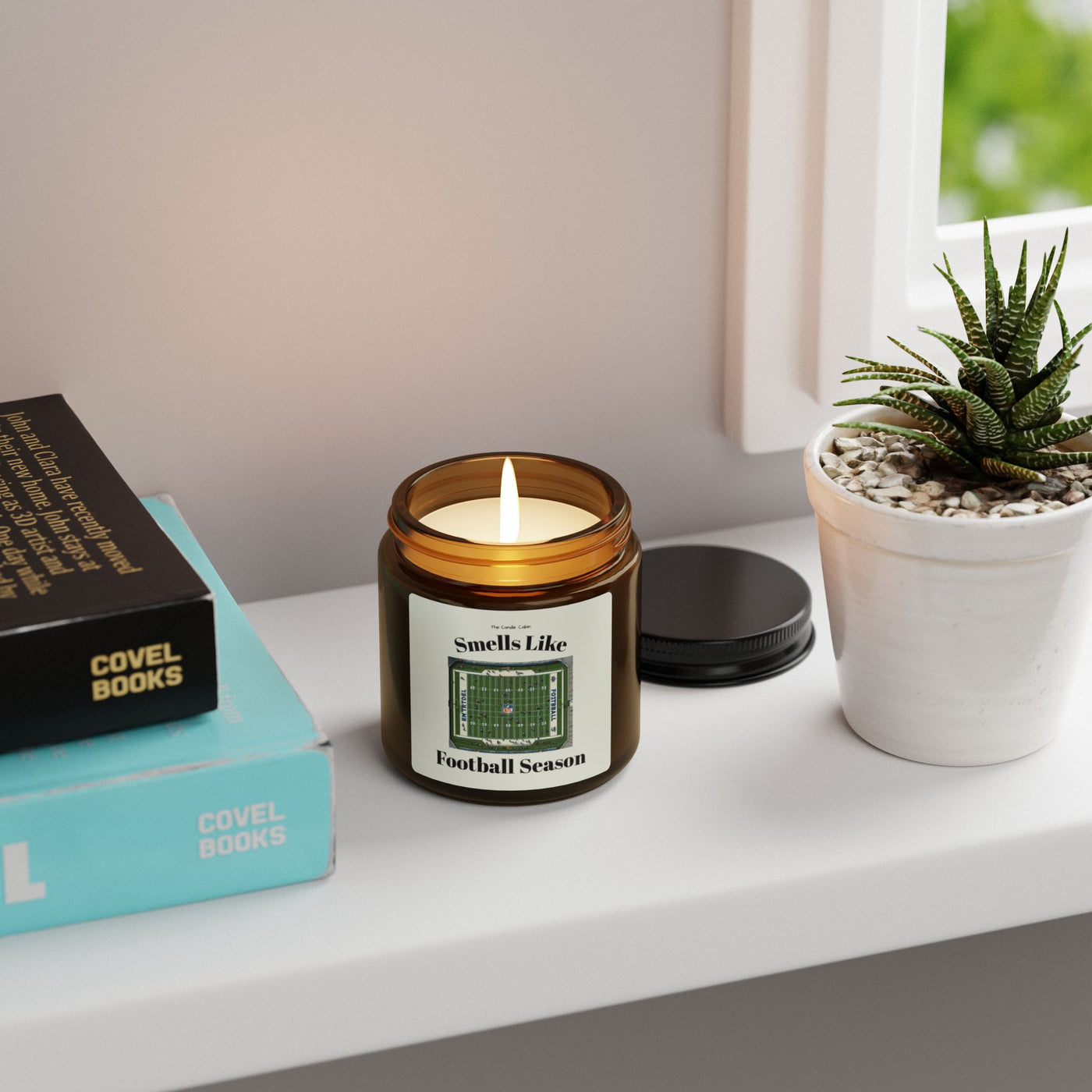 Football Season Scented Candle - Perfect Gift for Sports Lovers, Home Decor, Great for Parties, Man Cave, Cozy Atmosphere