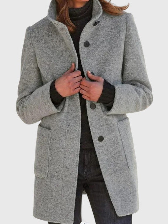 Ola - Warm Coat With High Collar