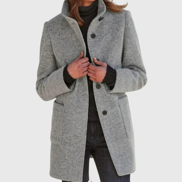 Ola - Warm Coat With High Collar