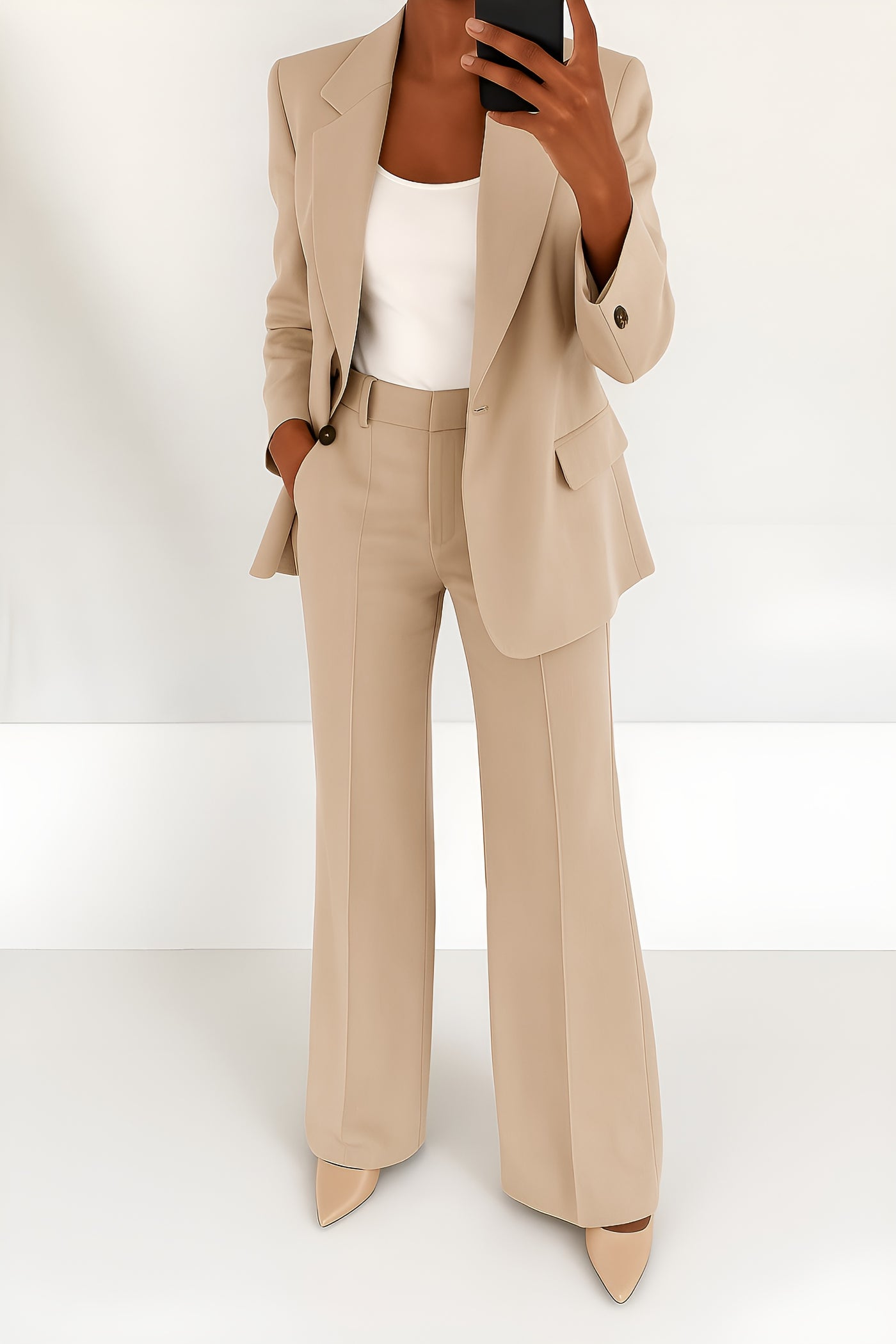 Natalia | Elegant Two Piece Blazer & Trousers Set