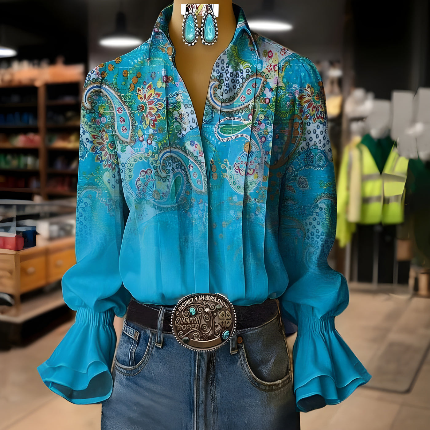 Aisha - Turquoise Blouse