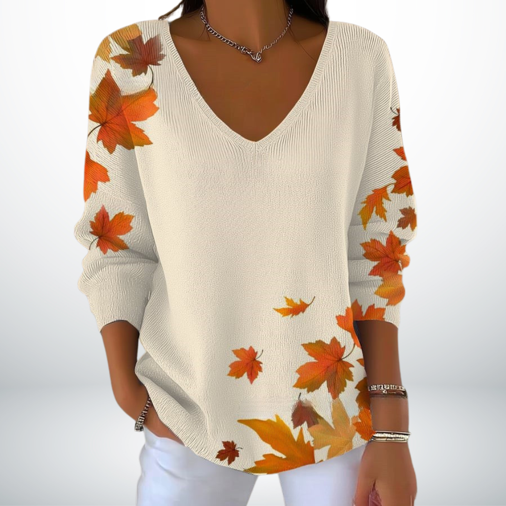 Evelien™ – Zachte Pullover met Vrouwelijke V-Hals