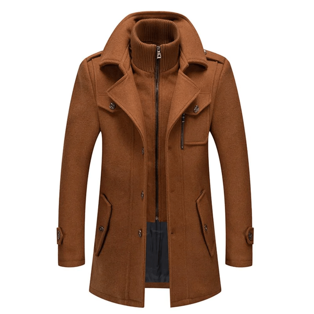 Daniel - Classic Coat with Turtleneck