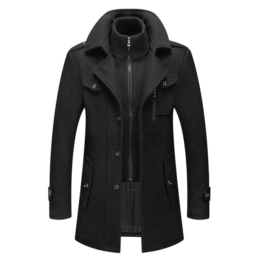 Daniel - Classic Coat with Turtleneck