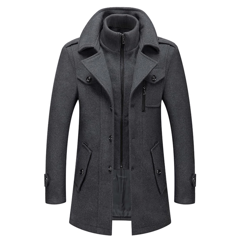 Daniel - Classic Coat with Turtleneck