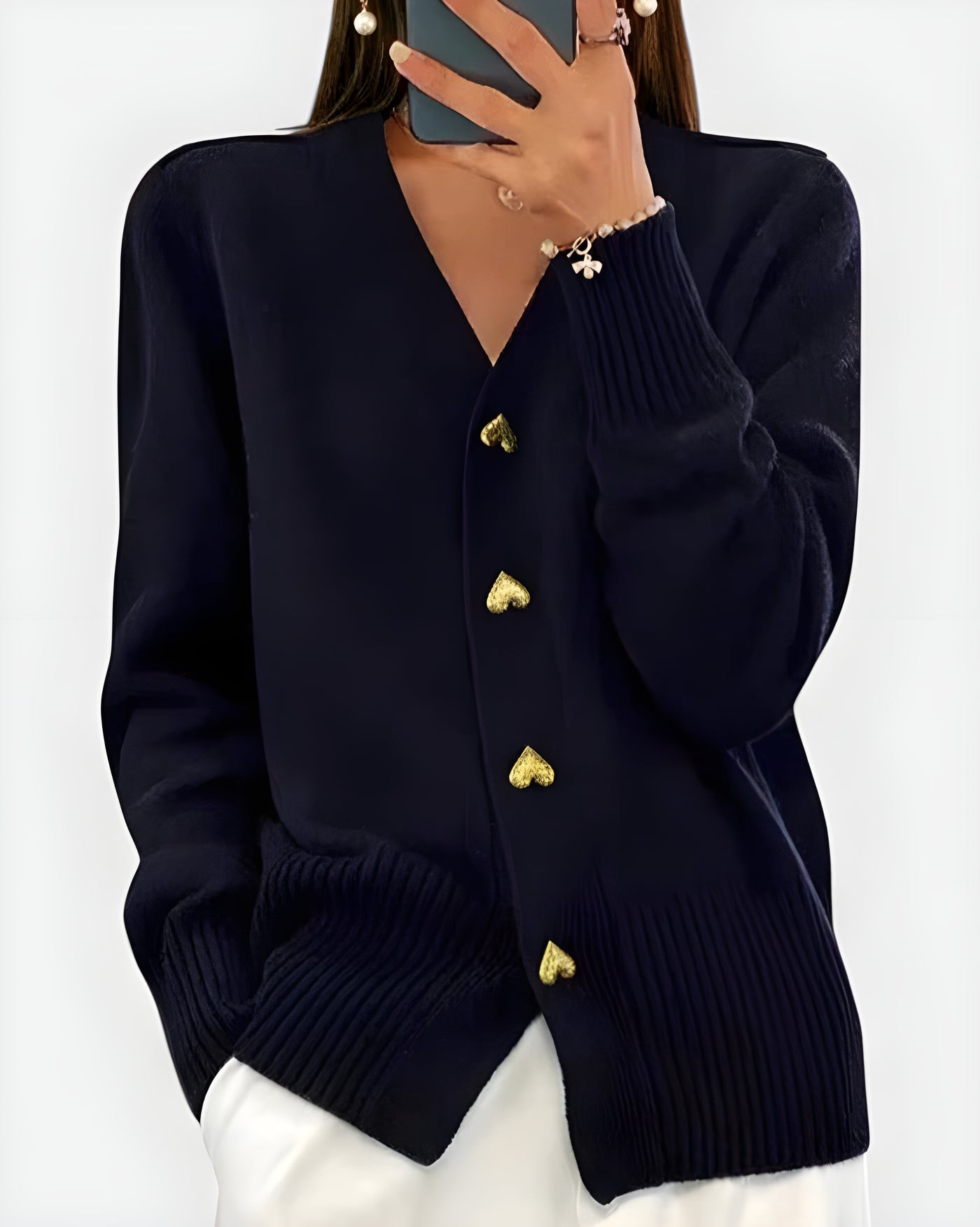 Charlotte™ | Elegant Cardigan With Hearts
