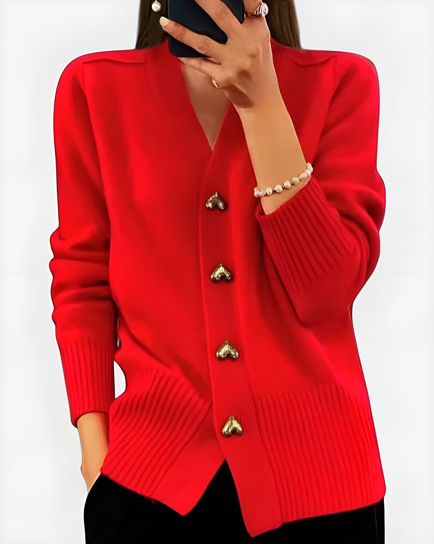 Charlotte™ | Elegant Cardigan With Hearts