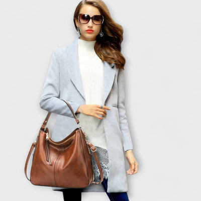 Firenze™ | Leather Large Handbag with shoulder strap