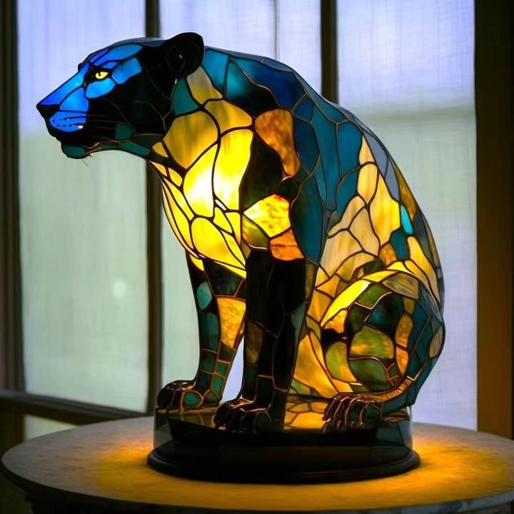 Bilera – Magic Panther Lamp in Coloured Glass