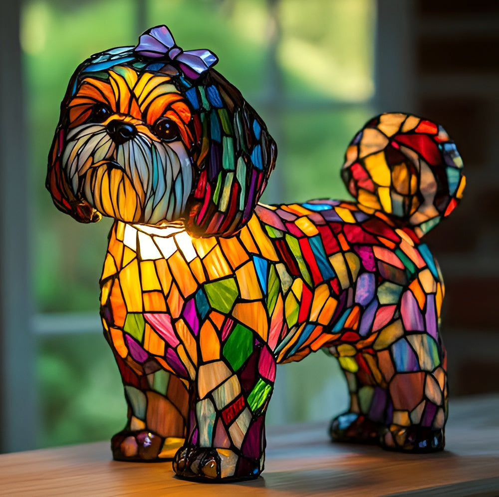 Lisa – Magical Coloured Glass Lamp for Dogs Boomer
