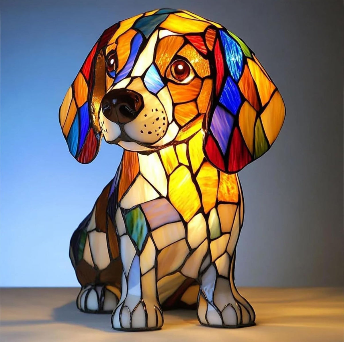 Mika – Magical Glass Lamp for Dog Beagle