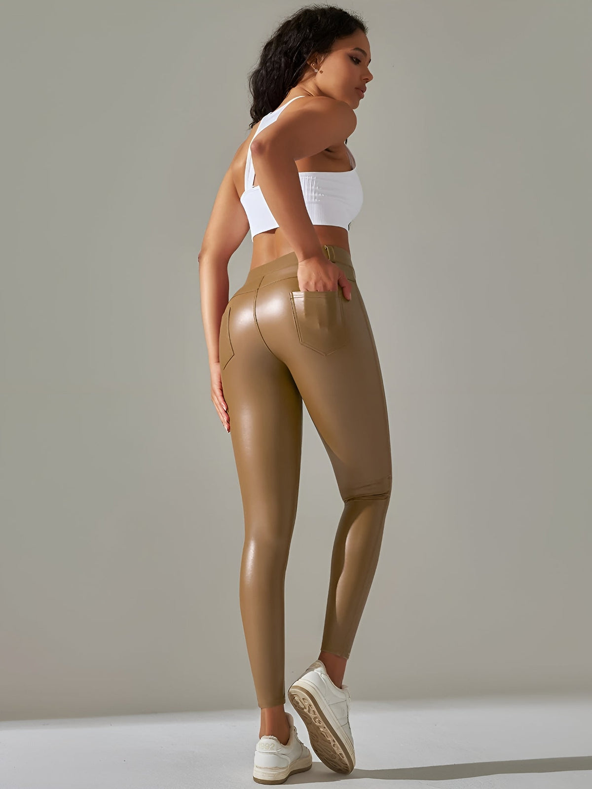 Keksik™ | Faux Leather Shaping Tights