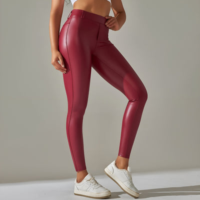 Keksik™ | Faux Leather Shaping Tights