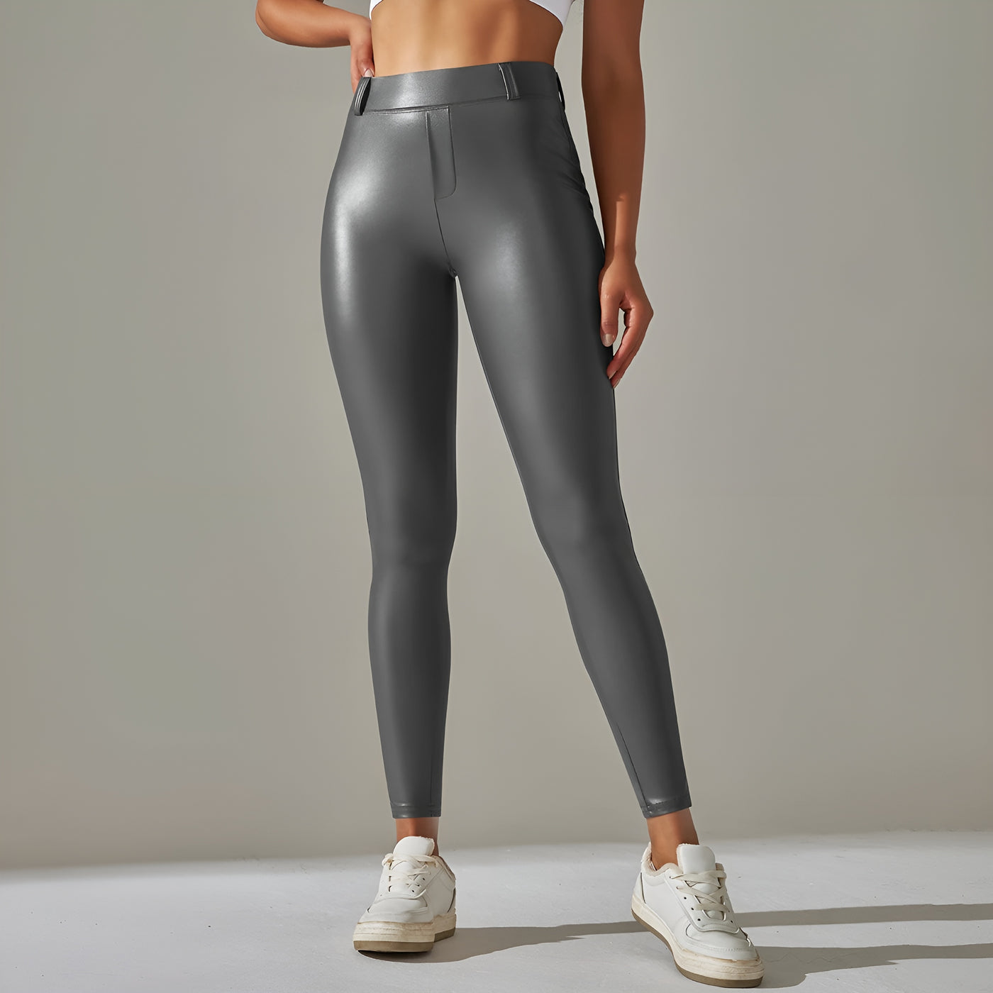 Keksik™ | Faux Leather Shaping Tights