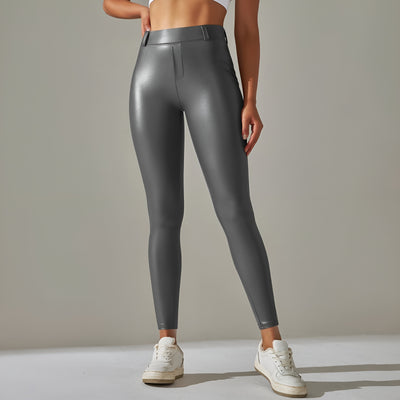 Keksik™ | Faux Leather Shaping Tights