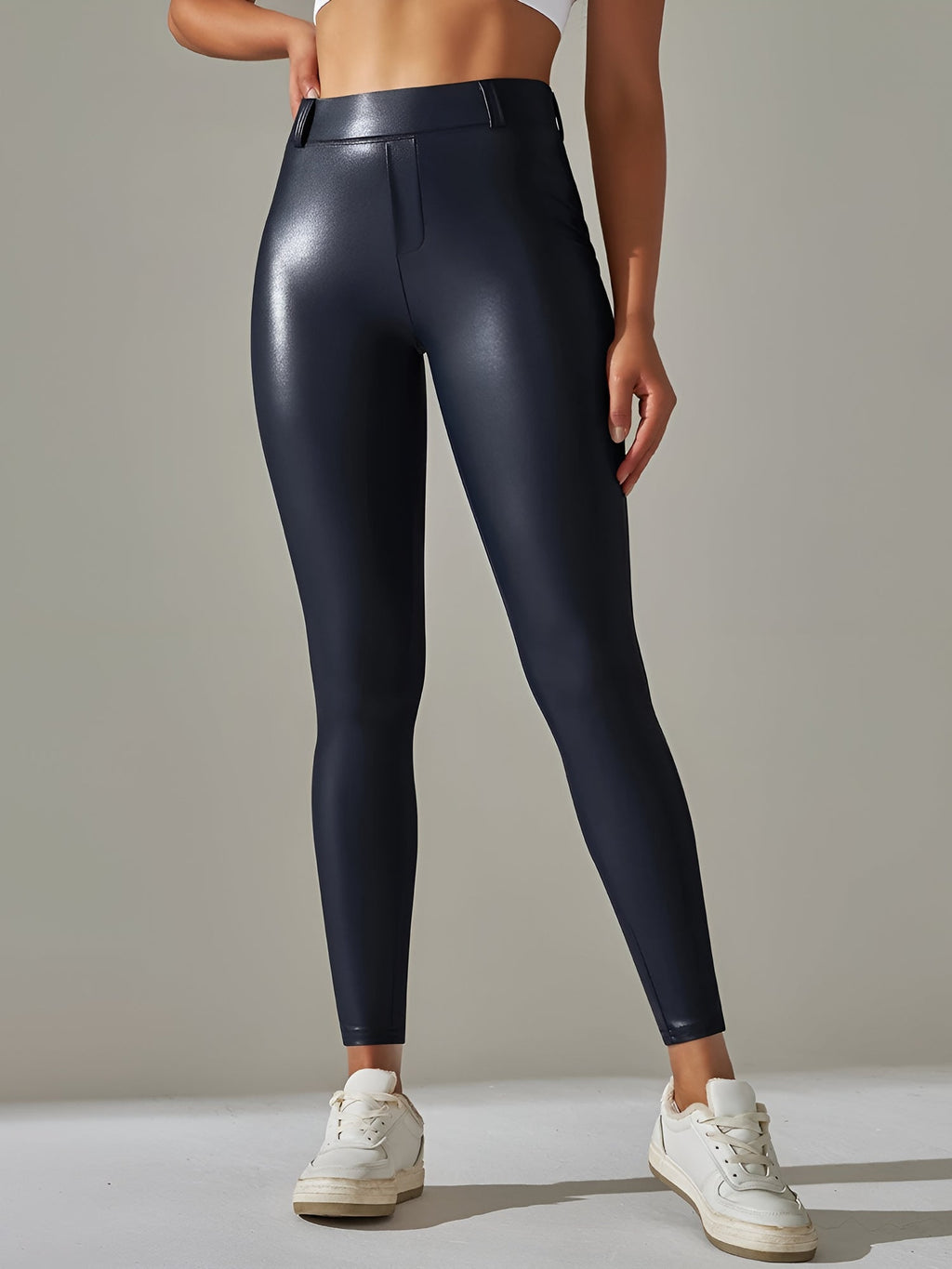 Keksik™ | Faux Leather Shaping Tights