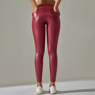 Keksik™ | Faux Leather Shaping Tights