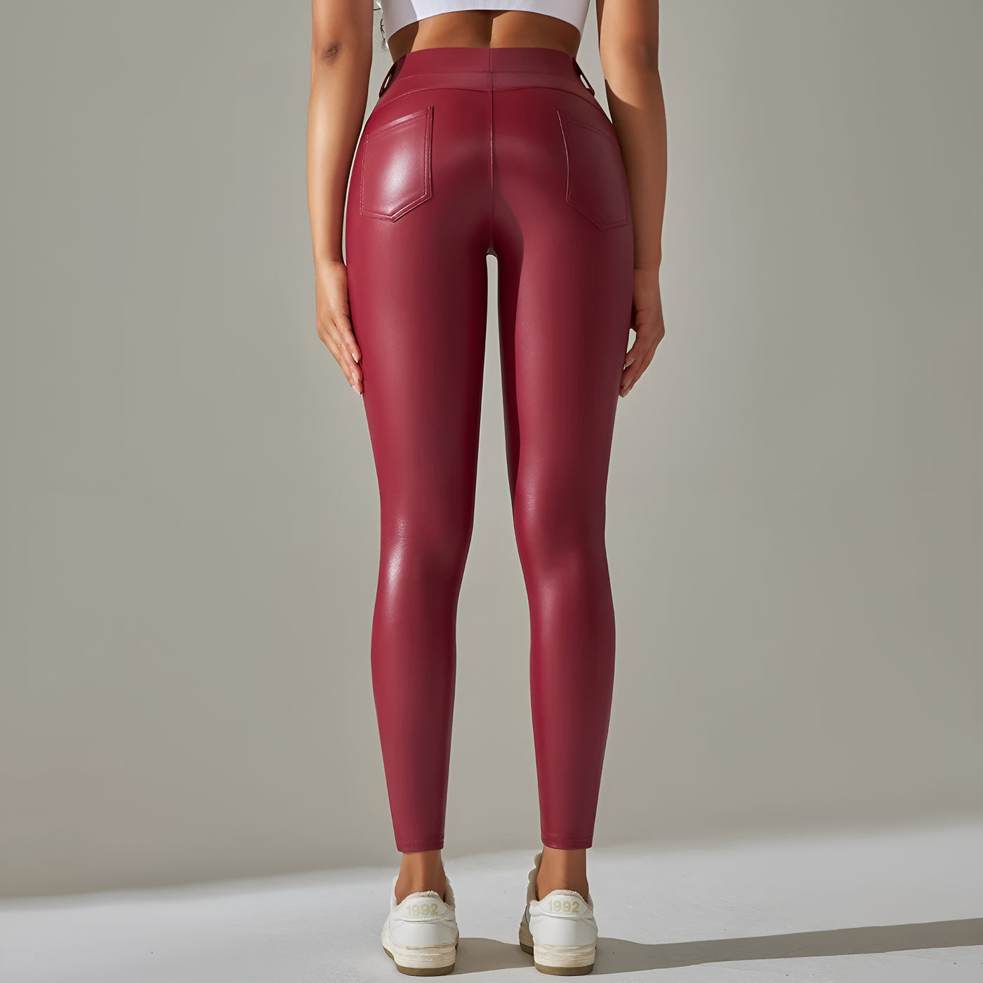 Keksik™ | Faux Leather Shaping Tights