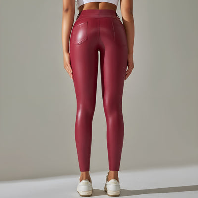 Keksik™ | Faux Leather Shaping Tights