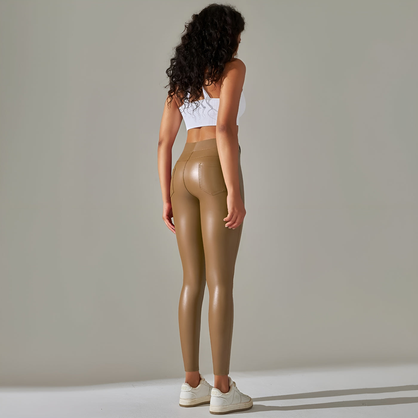 Keksik™ | Faux Leather Shaping Tights
