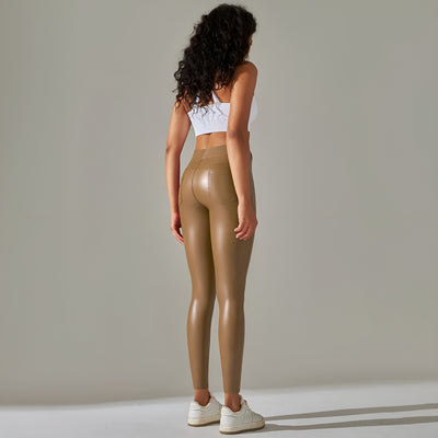 Keksik™ | Faux Leather Shaping Tights