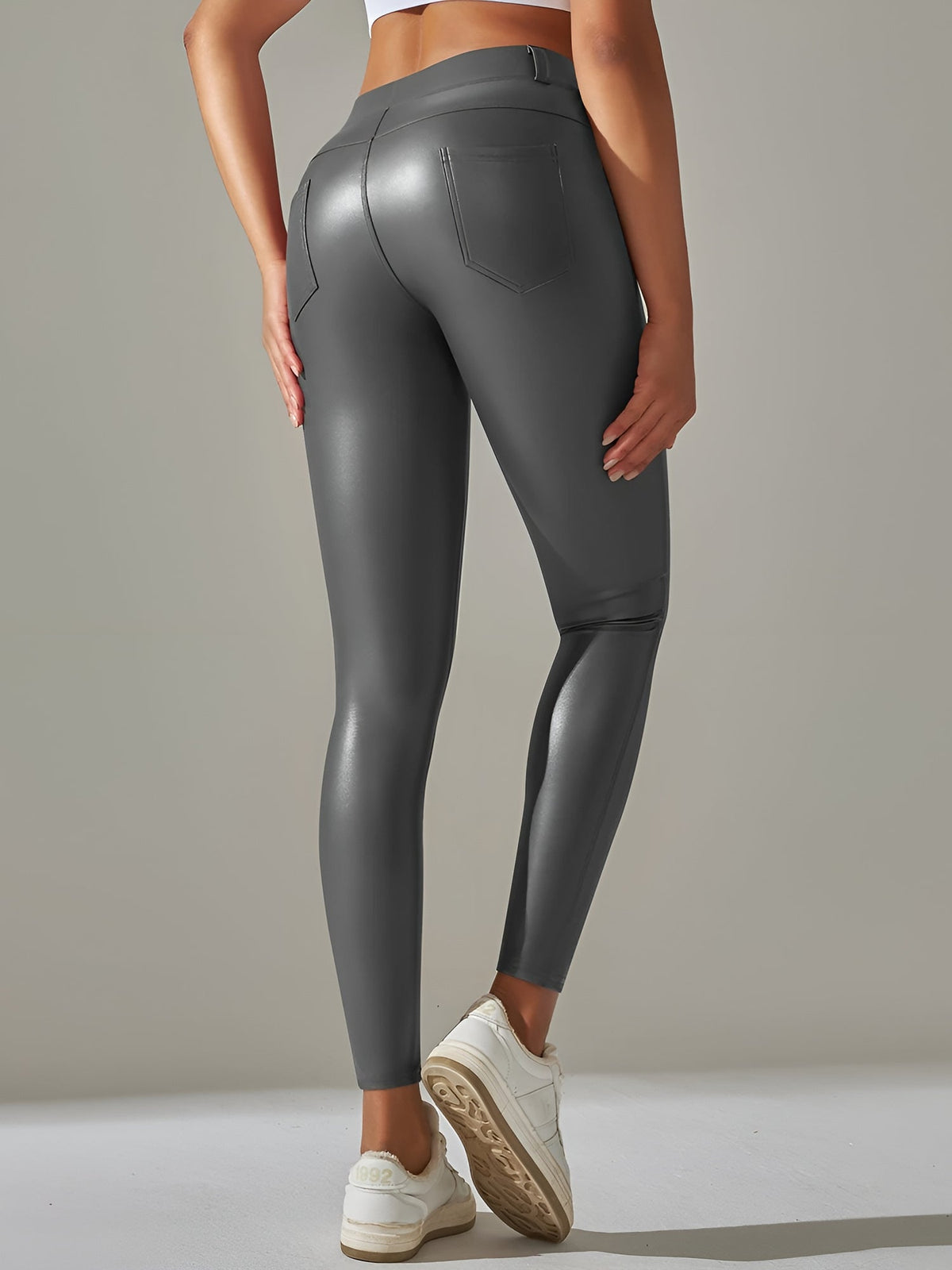 Keksik™ | Faux Leather Shaping Tights
