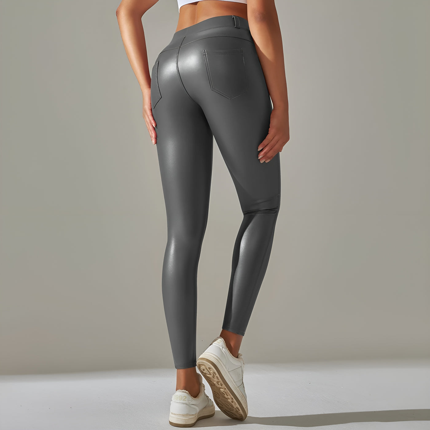 Keksik™ | Faux Leather Shaping Tights