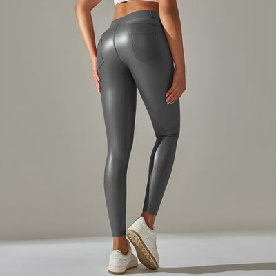 Keksik™ | Faux Leather Shaping Tights