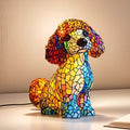 Lola – Magical Coloured Glass Dog Lamp Poodle