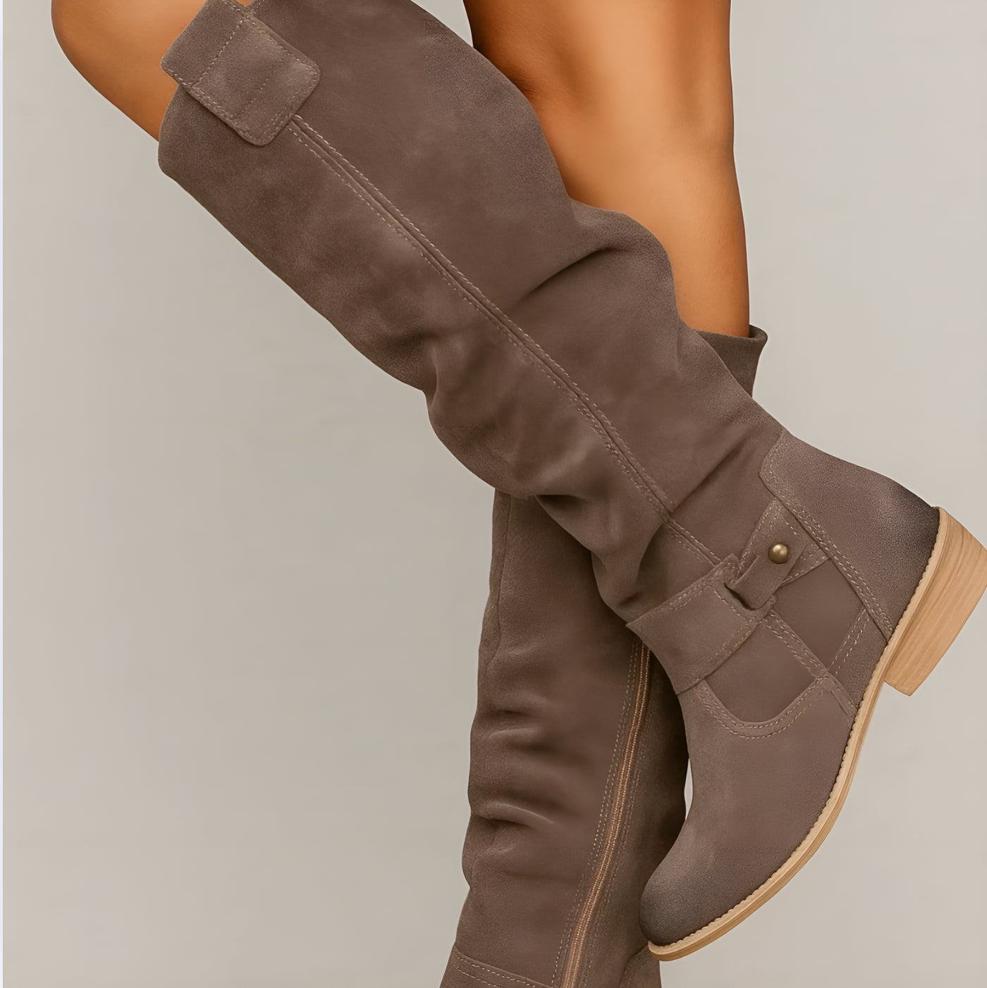 Verona - Suede Knee Length Boots