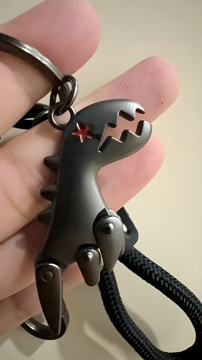 REX™ |  Aluminum Alloy Dinosaur Charm Paired with a Hand-woven Bracelet