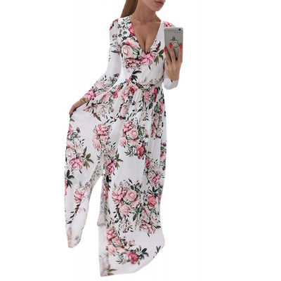 Sarah™ | Floral V-Neck Dress