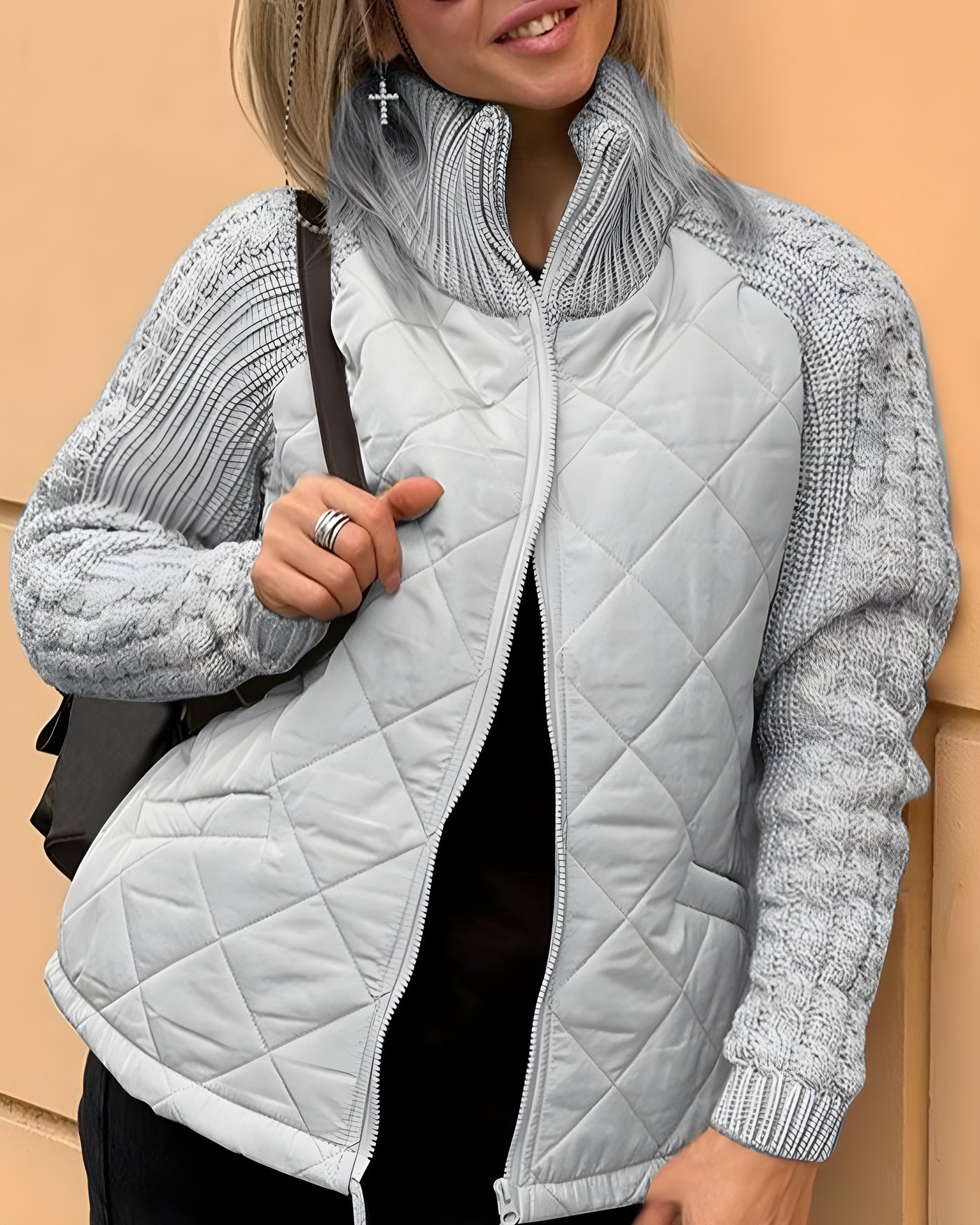 Suzy - Warm Winter Jacket With Standing Collar
