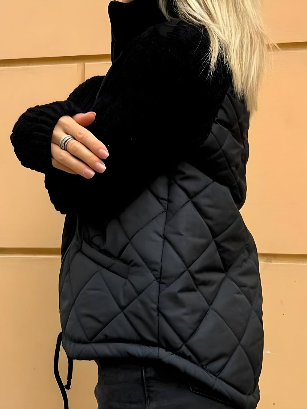 Suzy - Warm Winter Jacket With Standing Collar