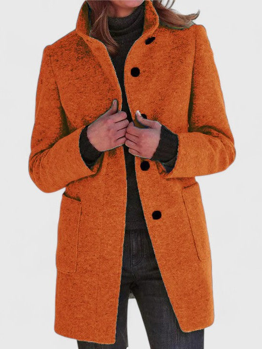 Ola - Warm Coat With High Collar