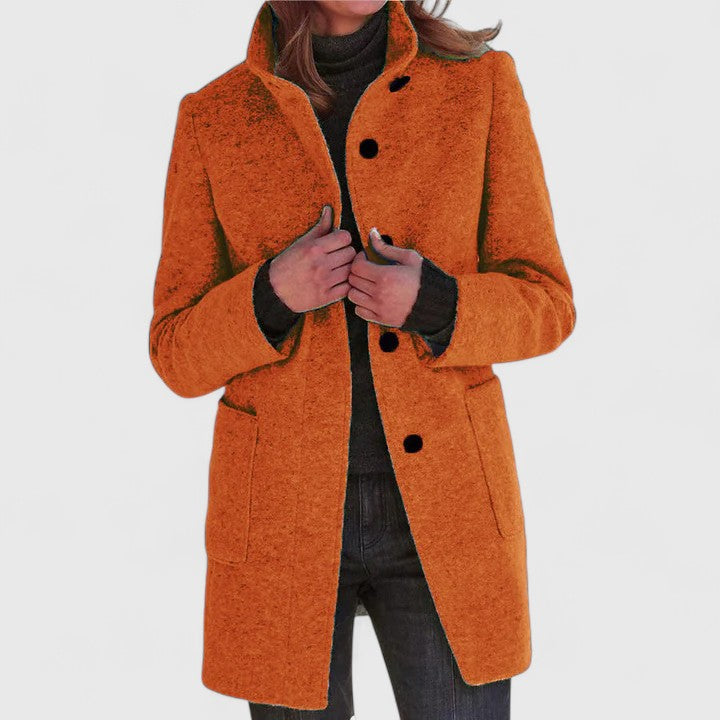 Ola - Warm Coat With High Collar
