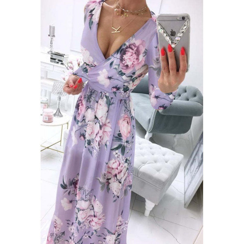 Sarah™ | Floral V-Neck Dress