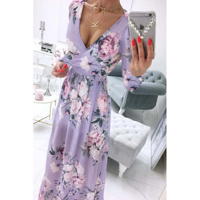 Sarah™ | Floral V-Neck Dress