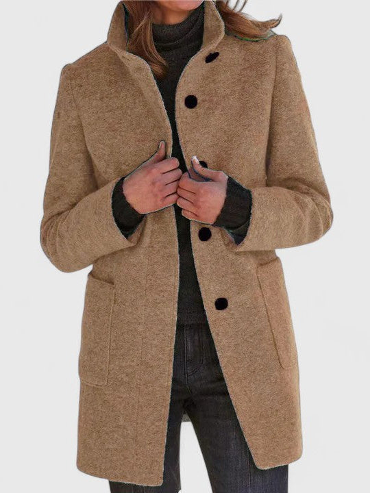 Ola - Warm Coat With High Collar