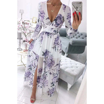 Sarah™ | Floral V-Neck Dress