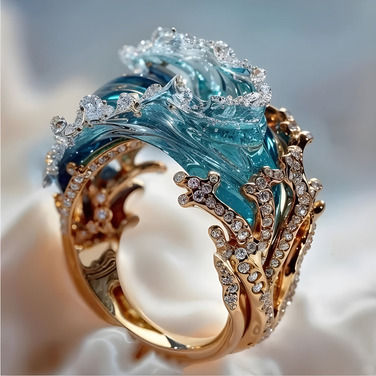 Ocean - Designer Ring - Hypoallergic
