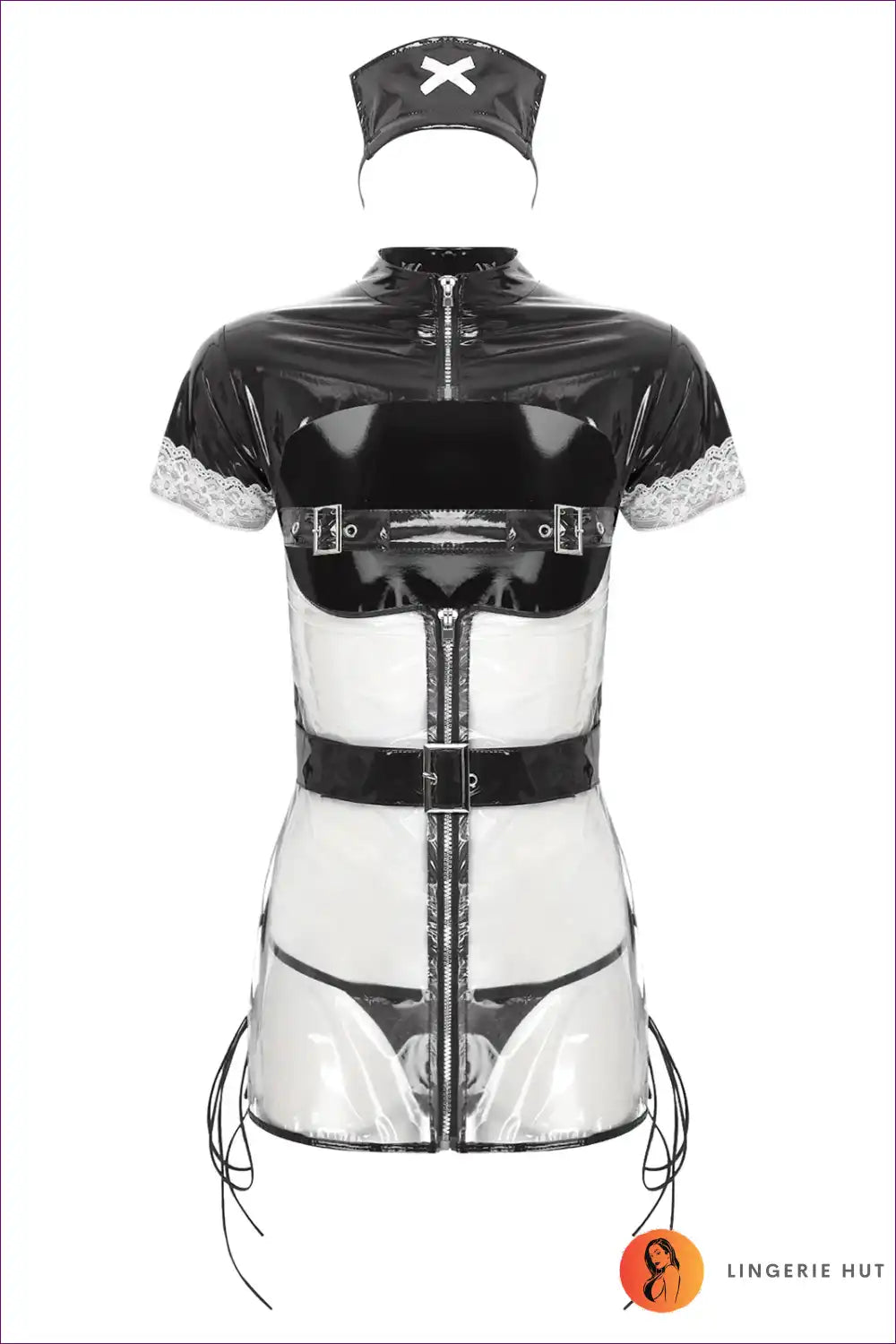 Bold Pink PVC Nurse Costume – Edgy & Seductive