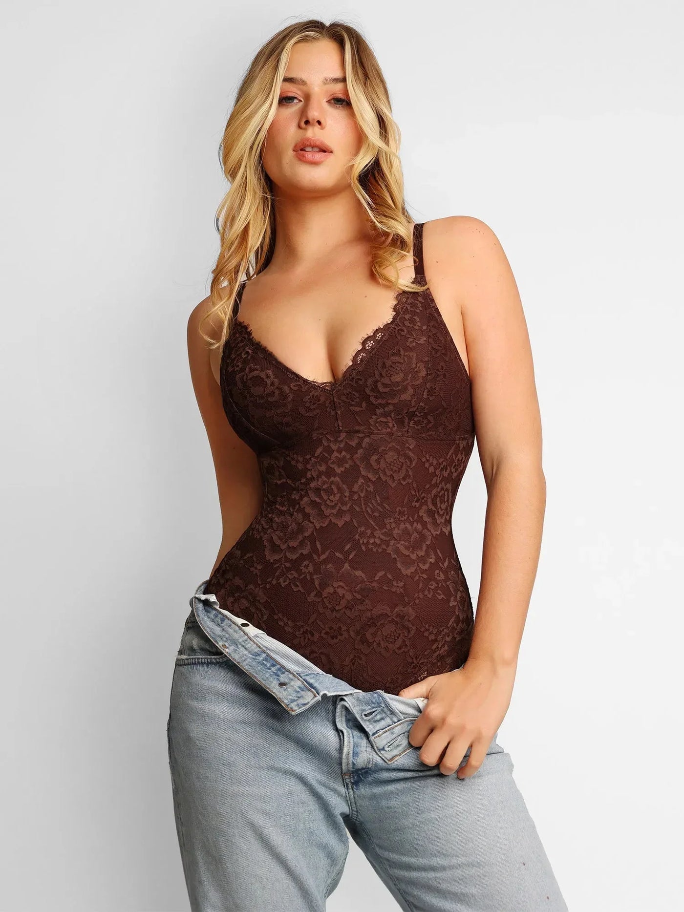 Manuella - Shapewear Full Lace Bodysuit