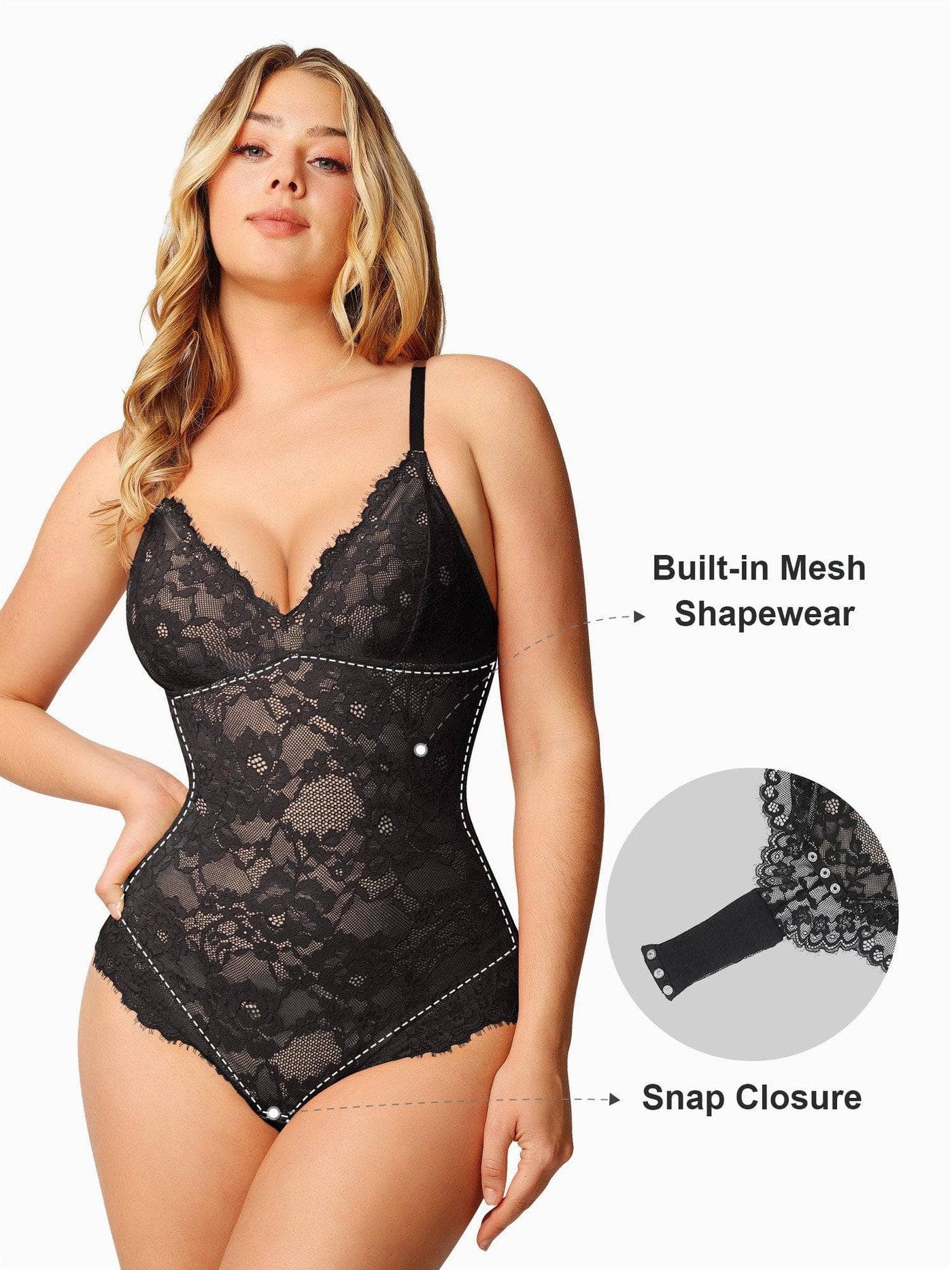 Manuella - Shapewear Full Lace Bodysuit