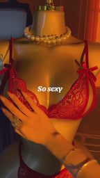 Midnight - Sexy Hollow Out Bra And Panty Lace Set