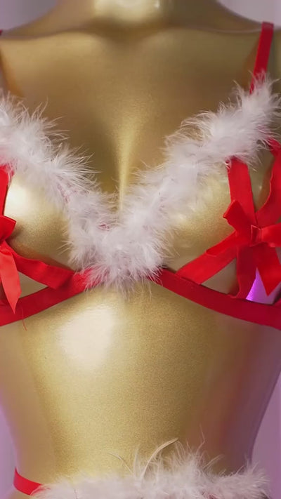 Naughty Christmas Bow Lingerie